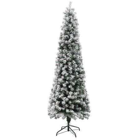 UTENSILIO 7 ft. Pre-Lit LED Artificial Flocked Slim Fir Christmas Tree UT3264525